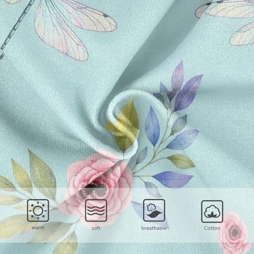 Toddler Panties, Dragonflies Flowers Cotton Underwear Girls, 2T–8 Years3