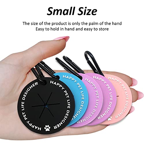 Image of 2 Colors Dog Poop Bag Holder, Waste Bag Dispenser with Carabiner Clip, Hands Free Poop Bag Carrier for Leash, Pet Waste Bag Holder for Dog Walking Accessory (Black)