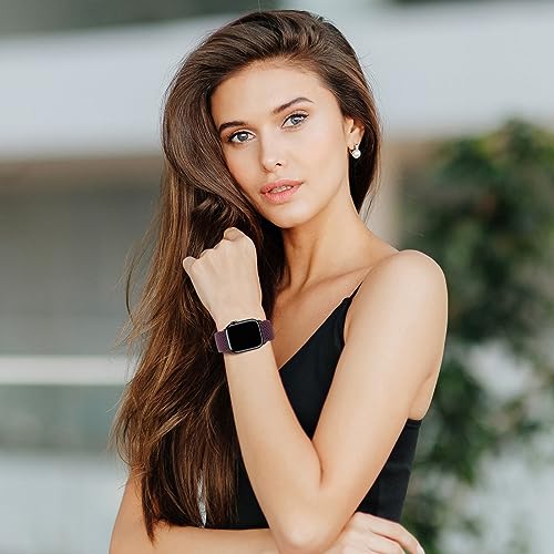Image of Qimela Sport Loop Compatible with Apple Watch Band 38mm 40mm 41mm 42mm 44mm 45mm 46mm 49mm for Women Men,Magnetic Strap Stretchy Braided Wristband for iWatch Series 11 10 9 8 7 6 5 4 SE Ultra 3 2 1