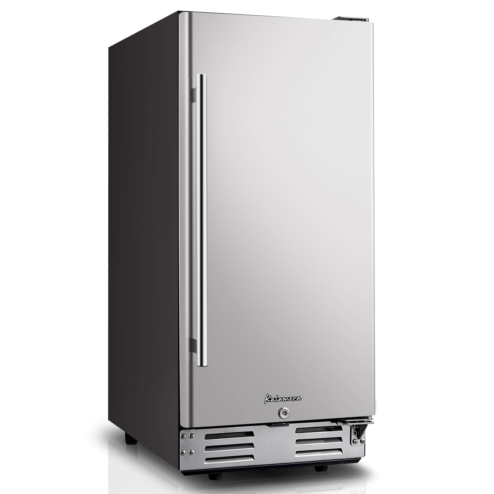 Kalamera Beverage Refrigerator, 15 inch Under Counter Beer Fridge for 104 Cans w/ 32-41℉ Temperature Range, Drink Fridge with Stainless Steel Door