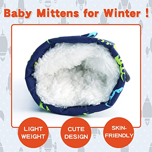 Image of BAVST Toddler Waterproof Mittens Fleece Lined Baby Boys Girls Winter Warm Glove Kids Snow Infant Ski Mitten for 3M-5T