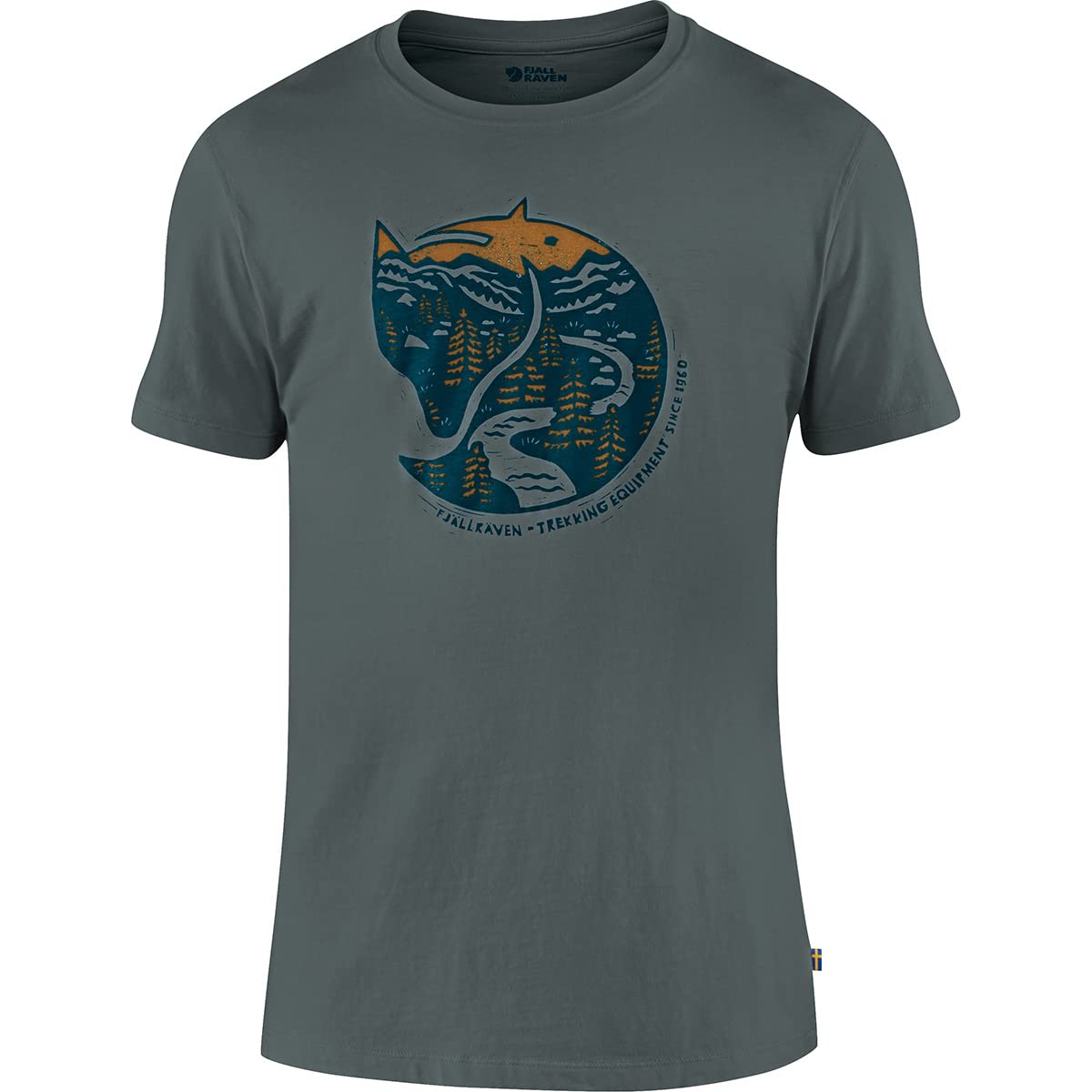 Fjallraven Men's Arctic Fox T-shirt M T Shirt, Dusk, L UK