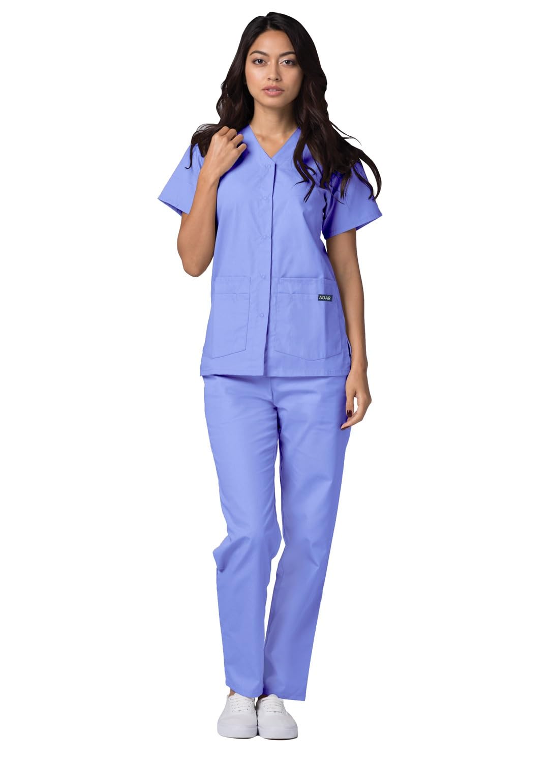Adar Uniforms Damska koszulka medyczna 604cbl4x, niebieska niebieska koszulka, 4XL UK