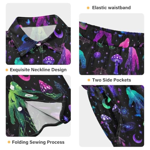 Image of 3T Toddler Boy Shorts Set Teal Hawaiian Button Down Shirts Summer Outfits for Little Boy