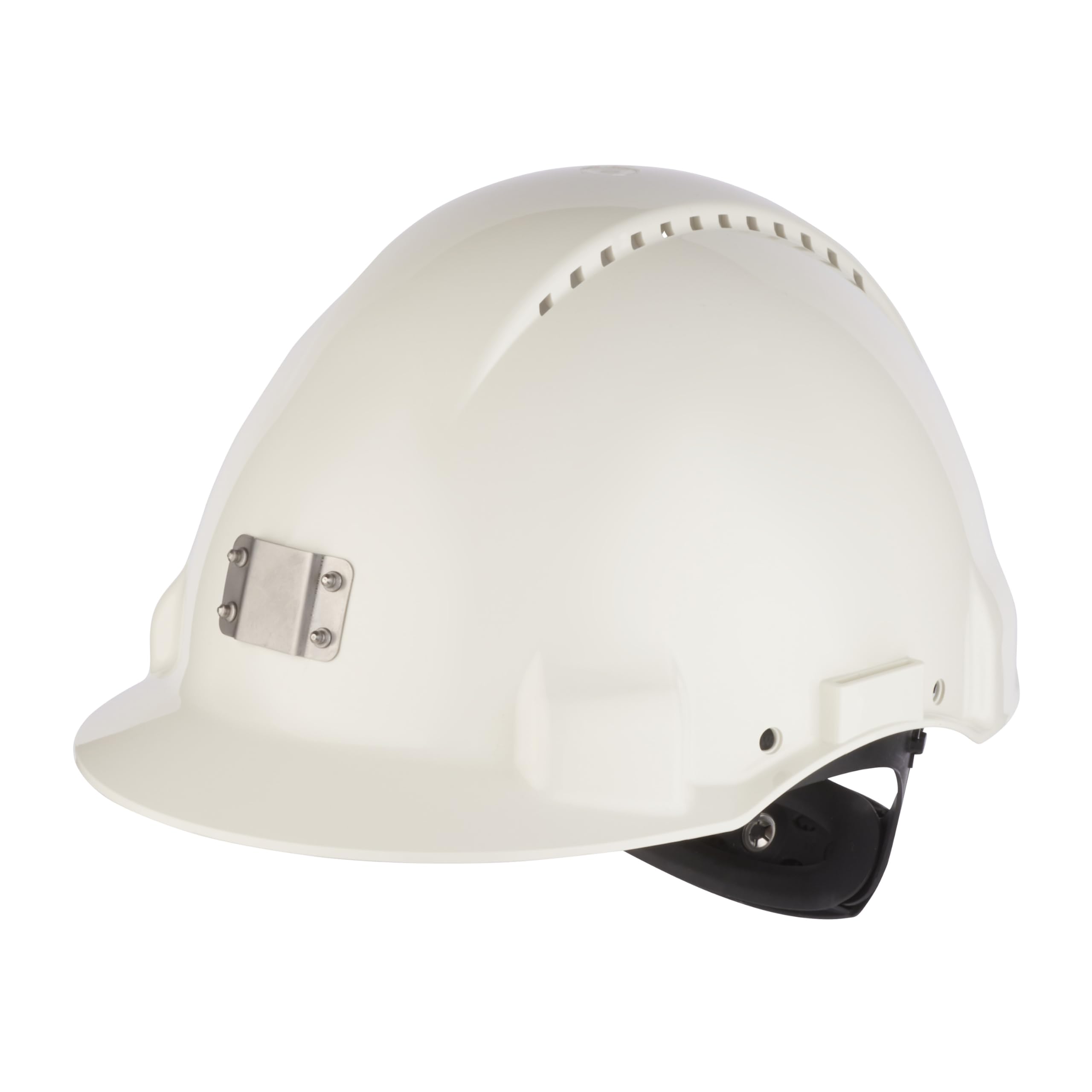 Elmetto 3M, Uvicator, cricchetto, ventilato, fascia antisudore in plastica | supporto per lampada, bianco, G3000NUV-10-VI