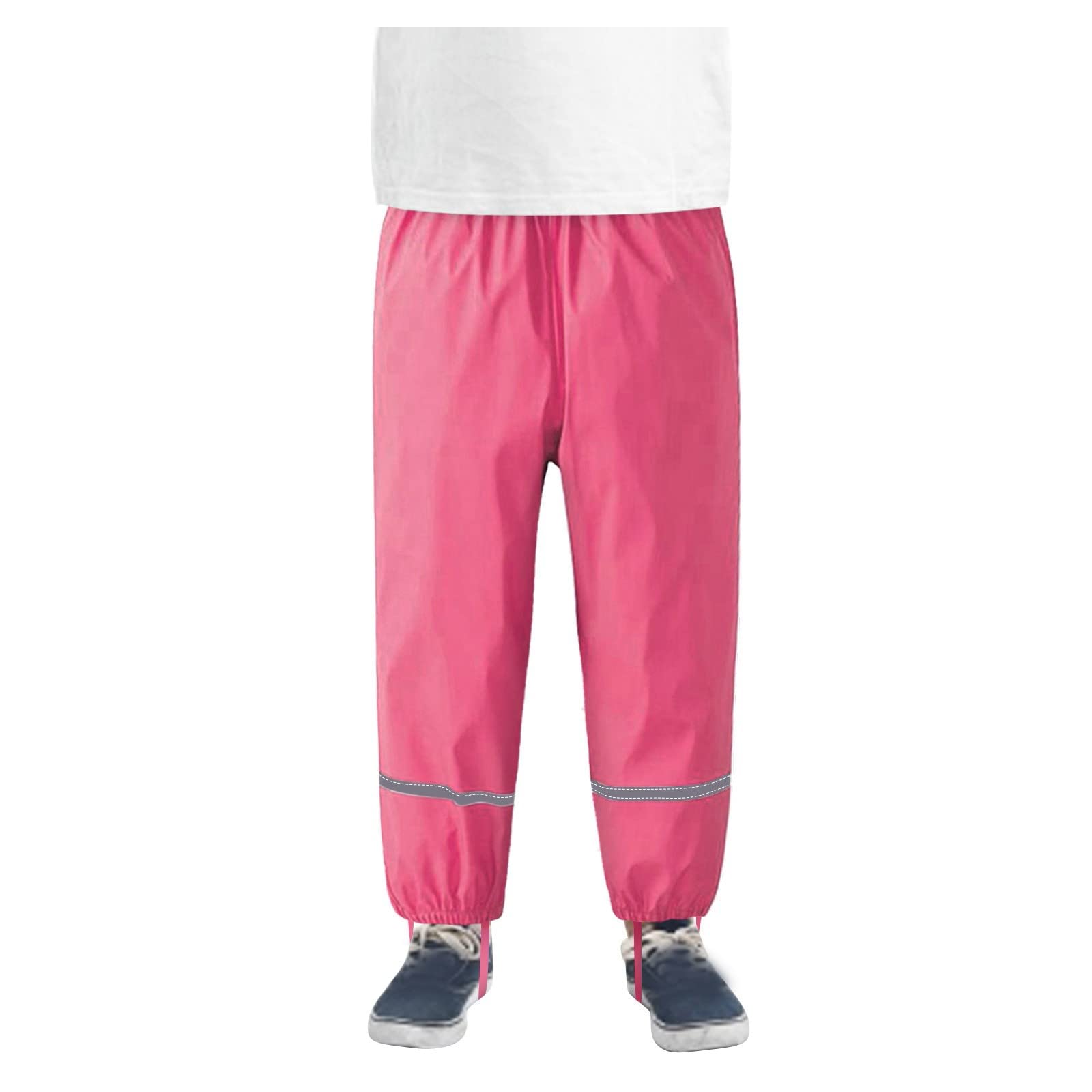 Regenhose Unisex Kinder Wind und Wasserdichte Ohne Träger Matschhose Ungefüttert Regenbundhose Überziehhose Atmungsaktiv Regenlatzhose Regenbekleidung Outdoorhose für Mädchen Jungen 92 104 116 128 140