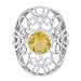 Produktbild schöne Edelsteine runden facettierten Citrin Ring - solid Silber gelb Citrin schöne Edelsteine Ring - Schmuck Zubehör gut verkaufen Geschäfte Geschenk für Frauen wickeln Ring