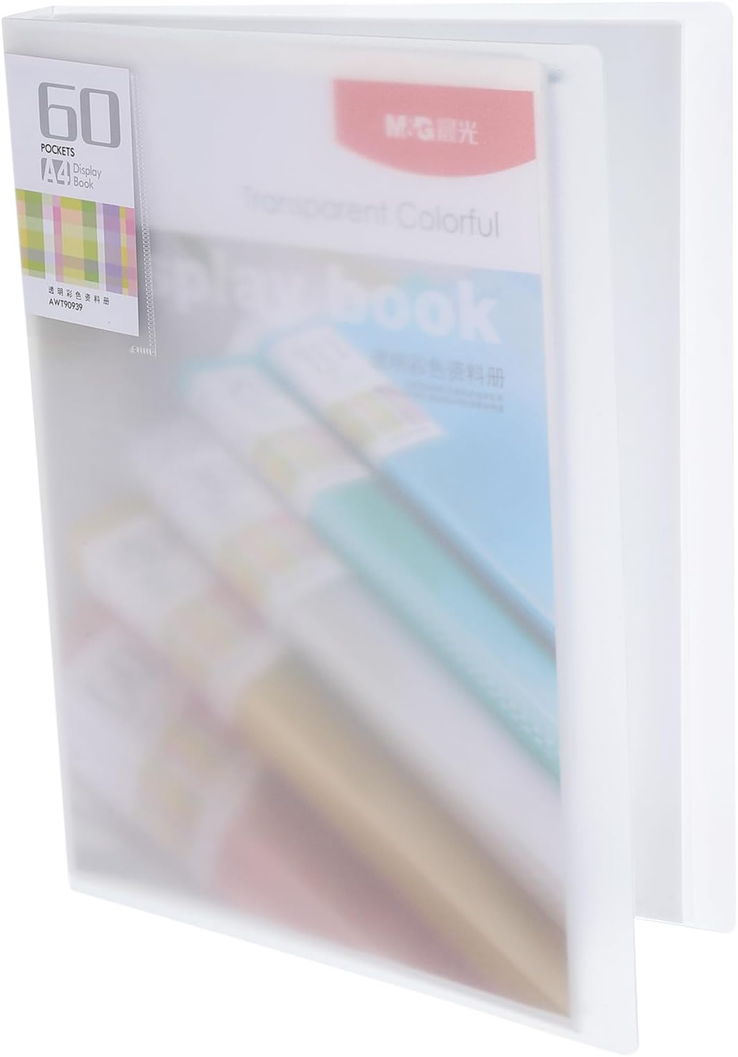 M&G 60-Pocket Binder with PP Plastic Sleeves A4(Clear), 2 Pack Art Portfolio Folder with Clear Sheet Protectors, Display 120 Pages for Organizing Documents, 310x235x38mm
