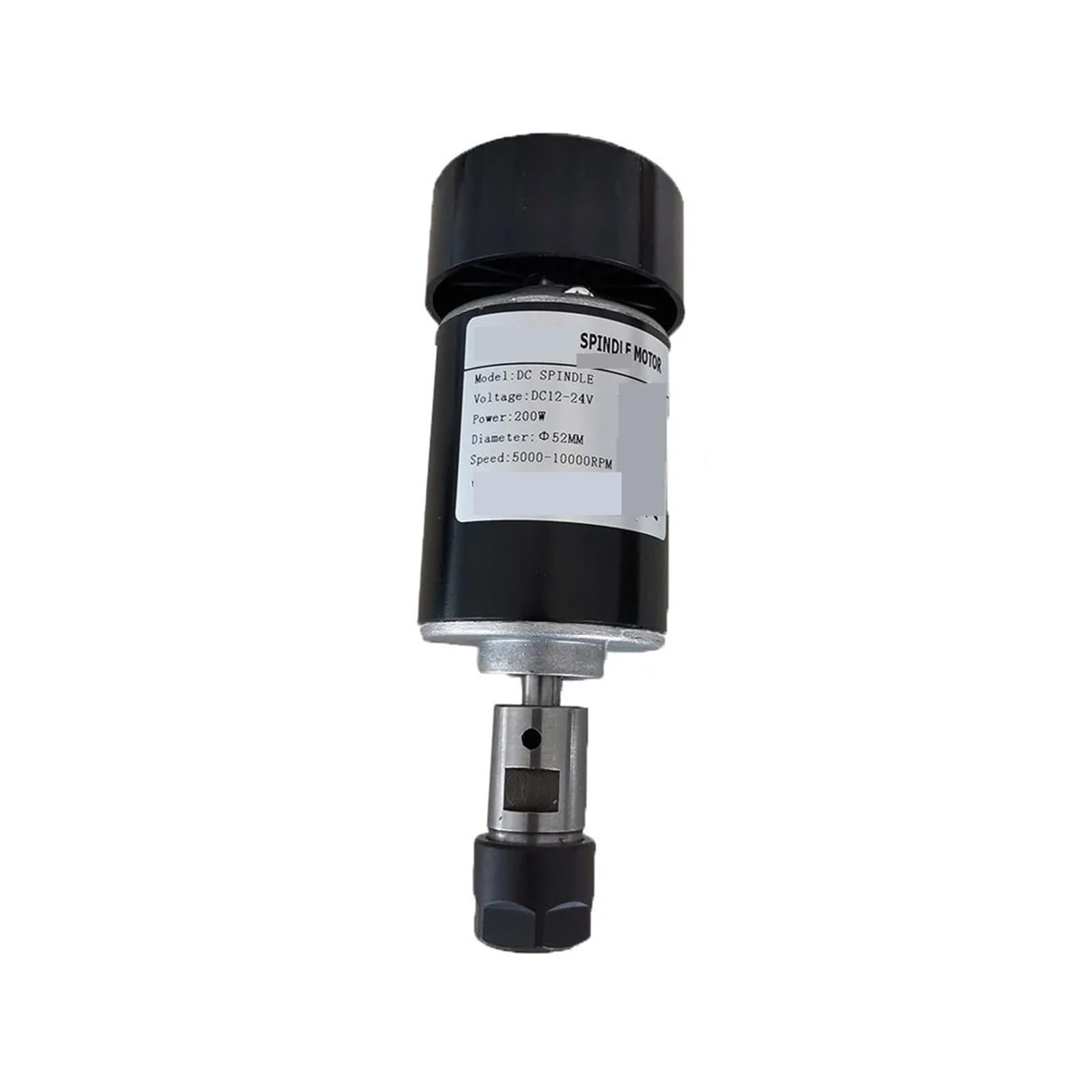 Husillo refrigerado por aire, 200 W, 24 V CC, 10000 RPM, motor de husillo de 200 W + abrazadera for máquina CNC de bricolaje Rodamientos potentes(Type4)