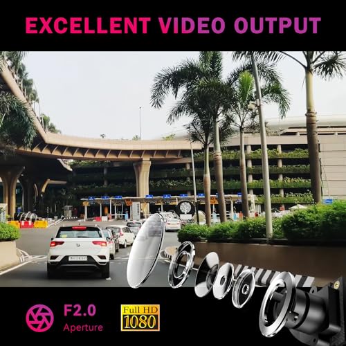 Image of NEXDIGITRON NEO Car Dash Camera, Full HD 1080P, Made in India, 2MP CMOS Sensor, 5G 140 Wide Angle Lens, Detachable & 360 Rotatable, Super-Capacitor, DIY Installation, Upto 128GB Supported