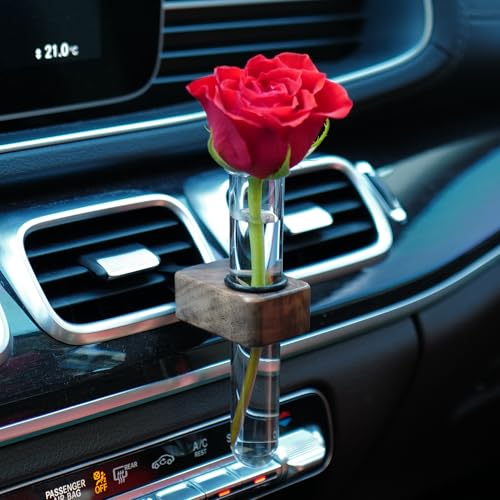 LVBRT Car Vent Clip Bud Vase, Mini Plant Propagation Station, Auto Dashboard Accessories - Gifts for Women