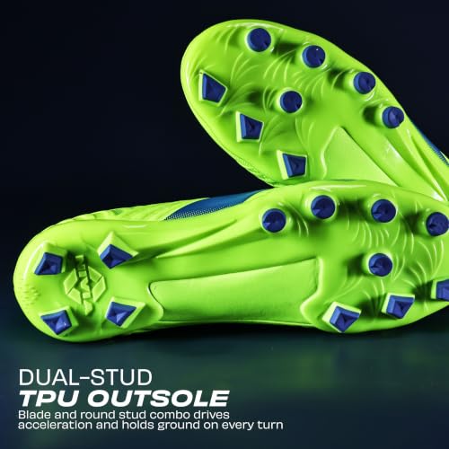 Image of Nivia Safari Football Stud for Men, PU Synthetic Leather Upper, TPU Sole, Die-Cut EVA Sockliner, Ideal for Hard & Grassy Surfaces
