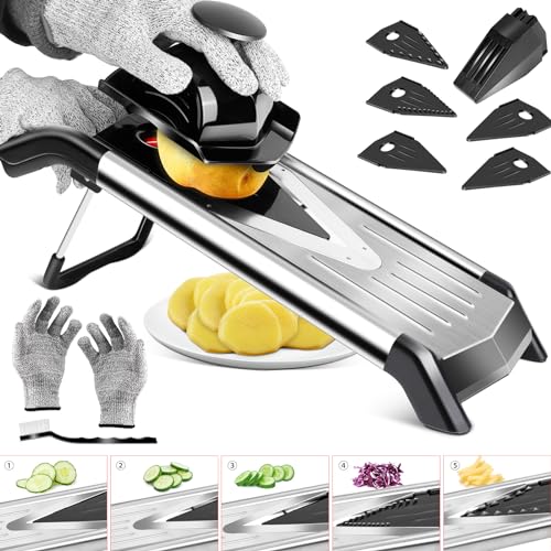 GSD Profi aus Edelstahl 30060 Mandolino Professionale in Acciaio Inox, Plastica, Metallo