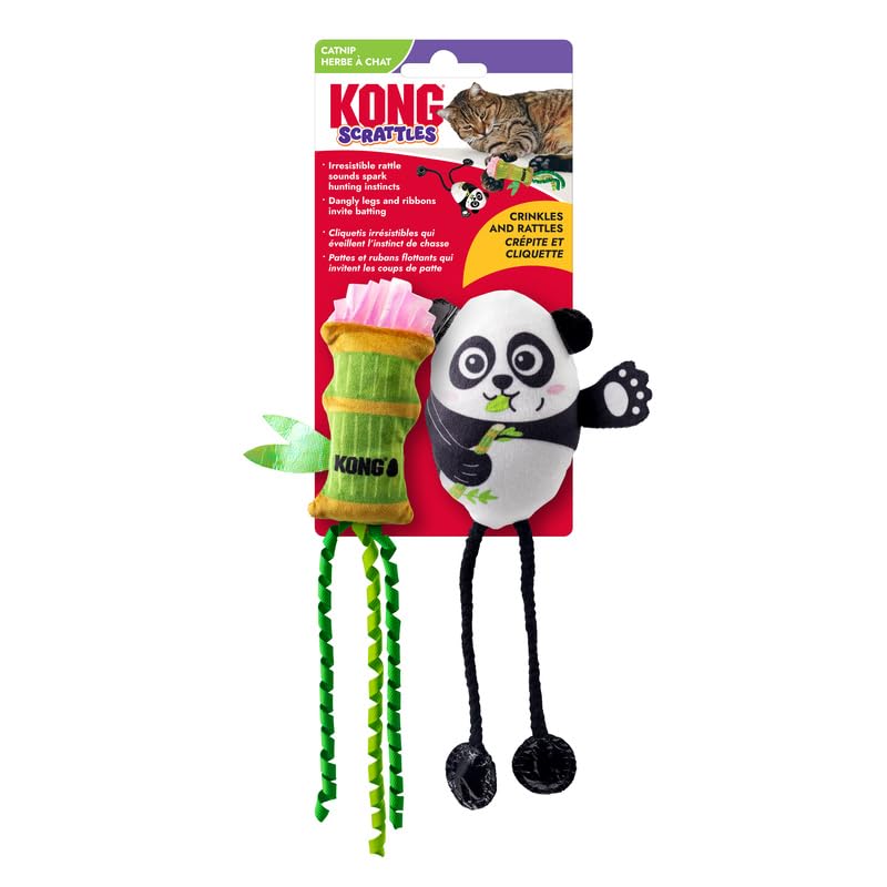 KONG Scrattles Panda 2 Pack