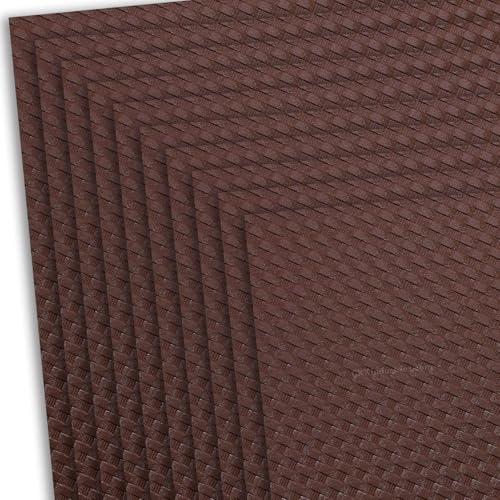 HOLSTEX Thermoform Sheet - (Basketweave Texture) - (.080 Thickness) - (8in x 12in Sheet) - (Brown) - (10 Sheets) - for Holster Making, DIY Cosplay, Airsoft Armor