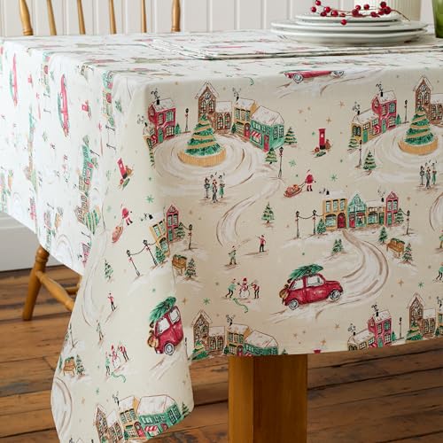 Catherine Lansfield Christmas Town Tischdecke, Baumwolle, 137 x 178...