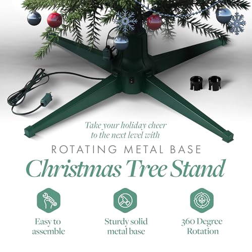 Home Heritage GX1624U31503 Artificial Christmas Tree Base Rotating Metal Stand thumb #2