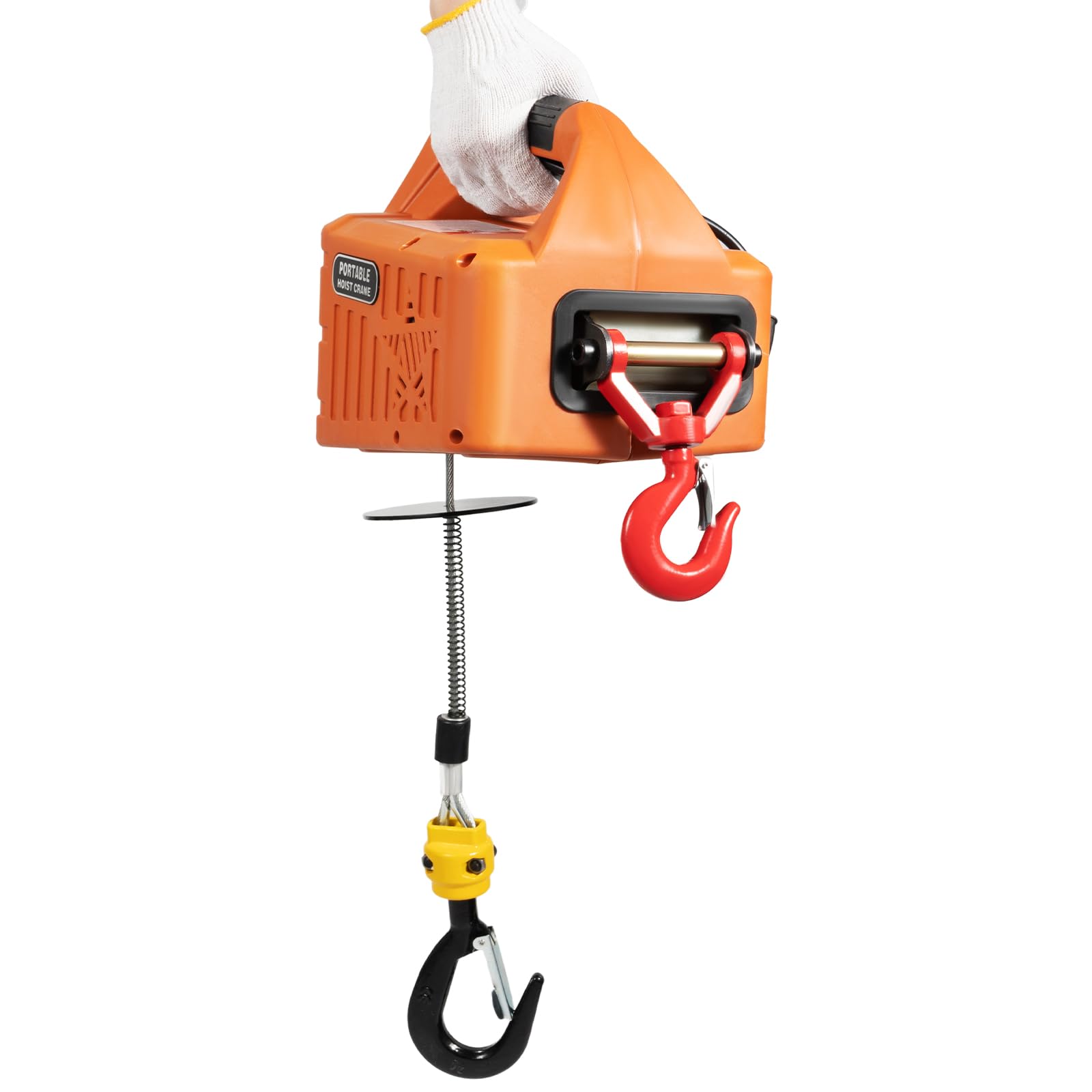 Electric Hoist Winch, 1100lbs Portable Electric Winch, 1500W 110V Power Winch Crane, 25ft Lifting Height, w/Wireless Remote Control, Overload Protection for Lifting Towing