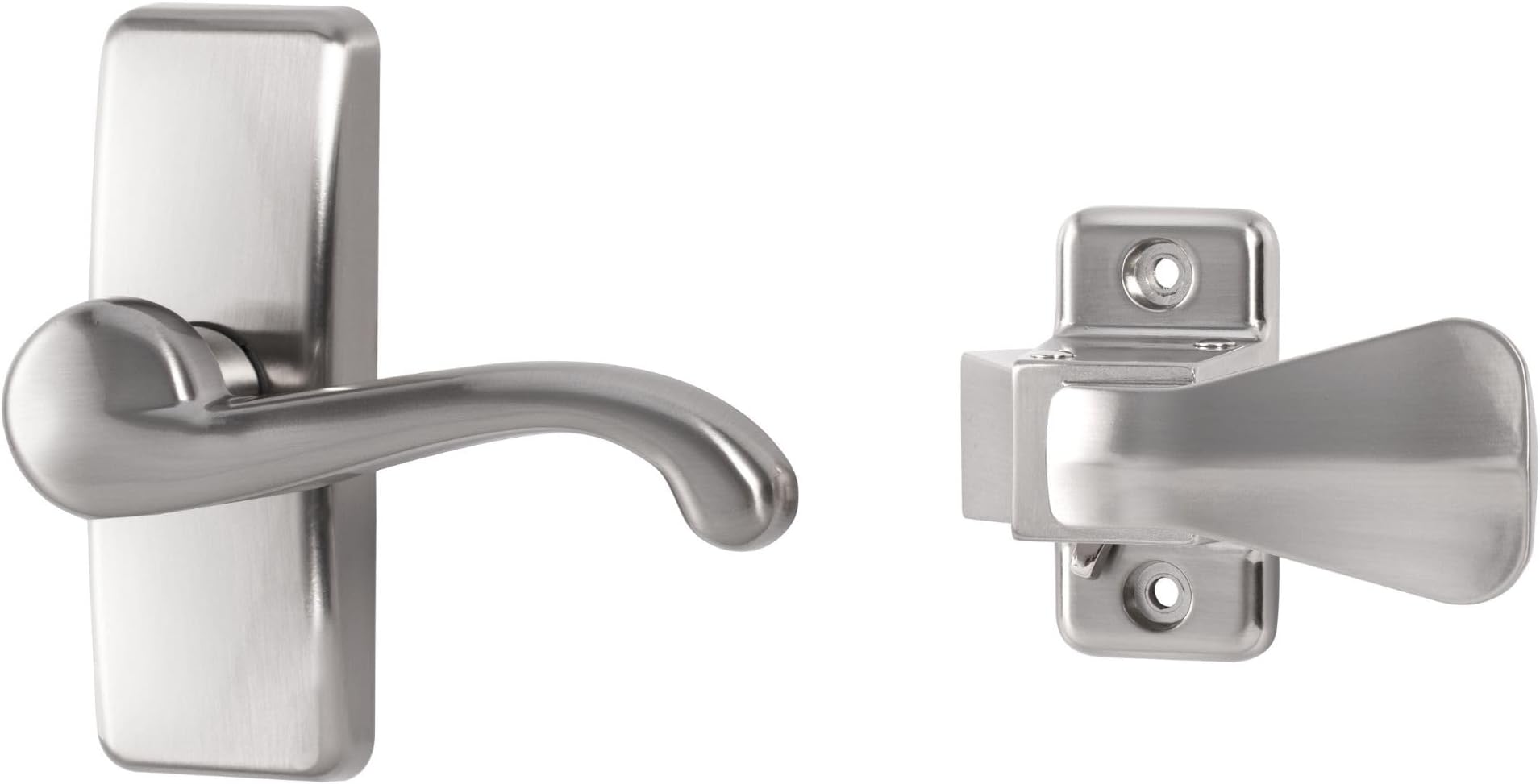 GL Lever Handle Set for Storm Doors and Screen Doors, Storm Door Handle Replacement, Screen Door Handle, Satin Nickel