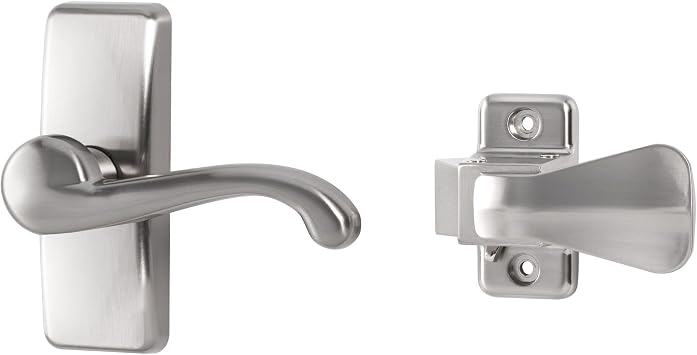 Ideal Security GL Lever Handle Set for Storm Doors and Screen Doors, Storm Door Handle Replacement, Screen Door Handle, Satin Nickel