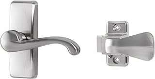 Ideal Security GL Lever Handle Set for Storm Doors and Screen Doors, Storm Door Handle Replacement, Screen Door Handle, Satin Nickel