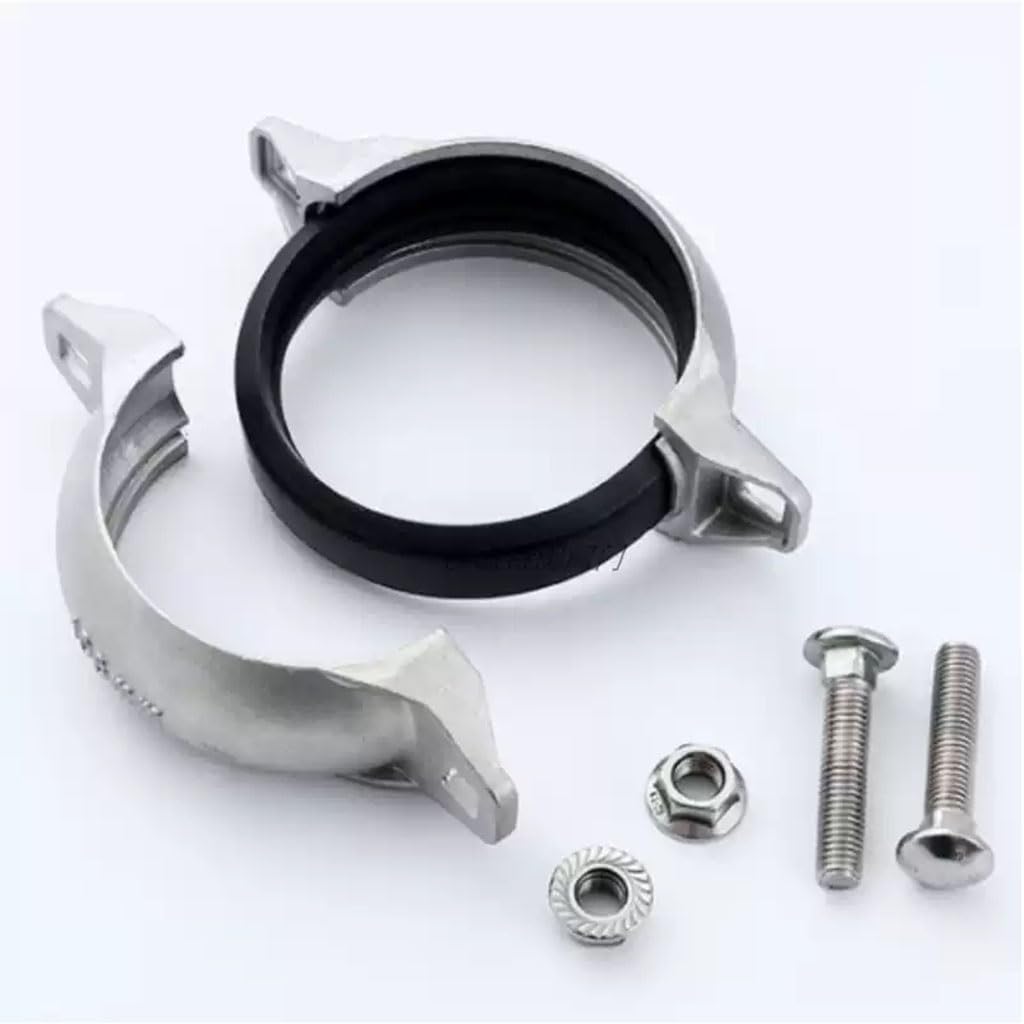 1 Pieza De Abrazadera De Acero Inoxidable 304 De 48 Mm A 108 Mm con Junta De Silicona, Junta De Manguito De Abrazadera, Accesorio De Tubería con Abrazadera De Ranura(108mm)