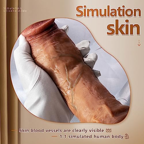 Jixaxe Realistischer Dildo aus Silikon mit Saugnapf Riesen Dildo Sex Toys XXL Dicker Dildos Analdildo Herren Anal Dildo Analplug Männer Penis Nachbildung Erotik Sex Spielzeug für die Frau Paare (S) – Bild 5