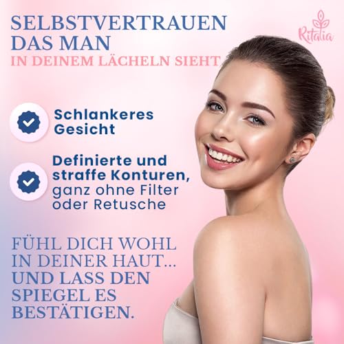 Ritalia 5er Set Kinnmaske zur Reduzierung des Doppelkinns mit Kollagen und Hyaluronsäure