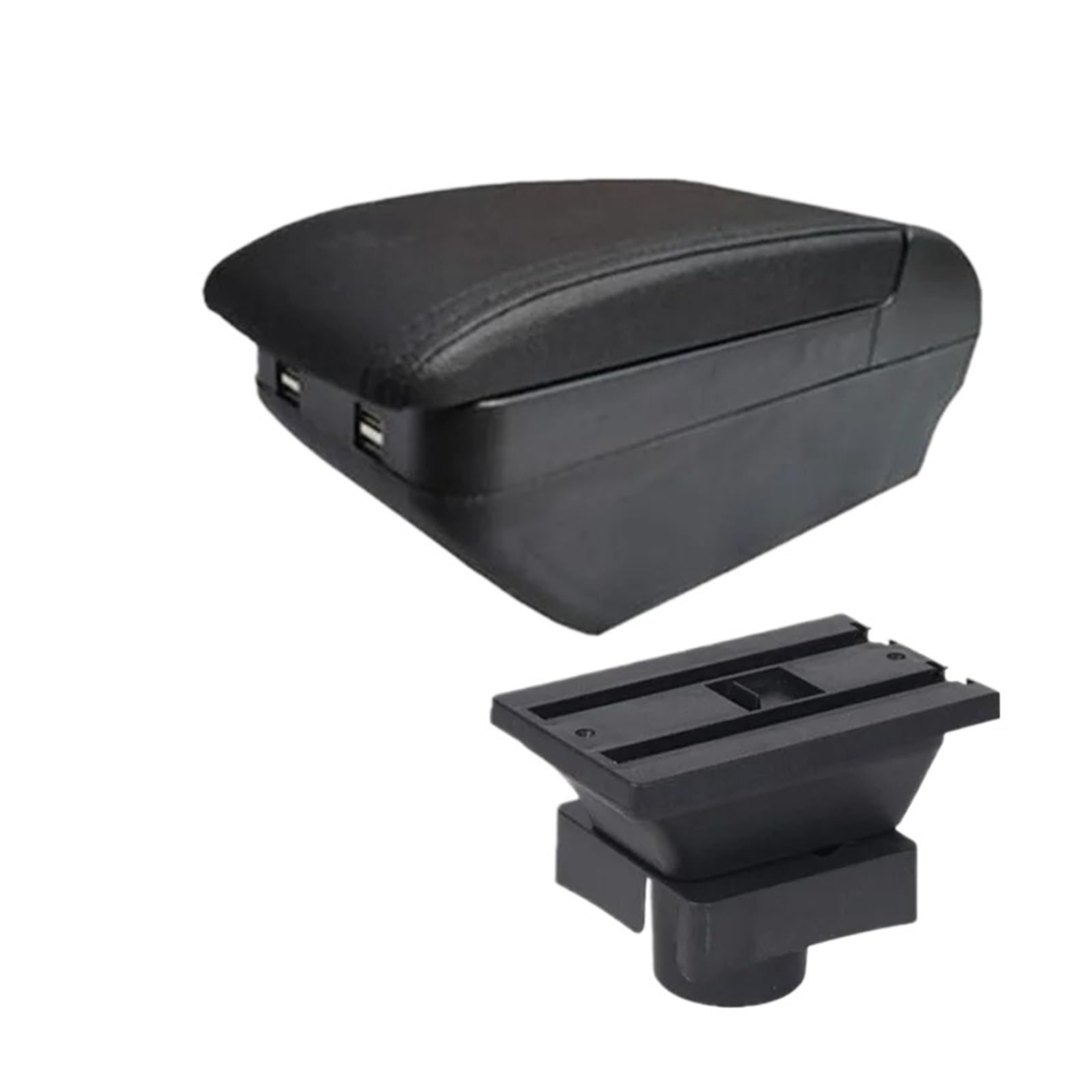 Umdjju H Black Line 4Usb For Citroen For C4 Hatchback 2004-2010 Car Armrest Box Central Storage Interior Dedicated Retrofit Accessories Car Centre Console Armrest Box(H Black Line 4Usb)