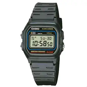 Relógio digital masculino W59-1V clássico preto, Preto, OneSize, Relógio de quartzo, digital