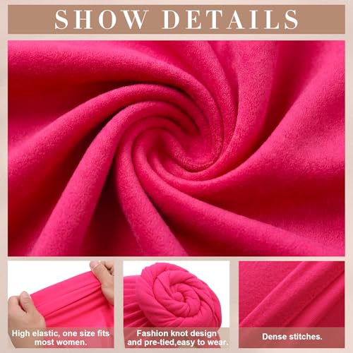 Image of SATINIOR 6 Pcs Turbans Head Wrap for Women Chemo Head Wraps Stretch Soft Pre Tied Knot Fashion Cancer Hat Turban Headwear Cap