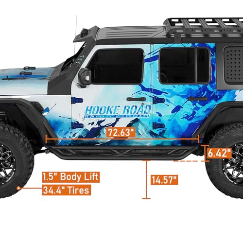 Estribos laterales para Jeep Wrangler JL 2018-2025 miniatura 4