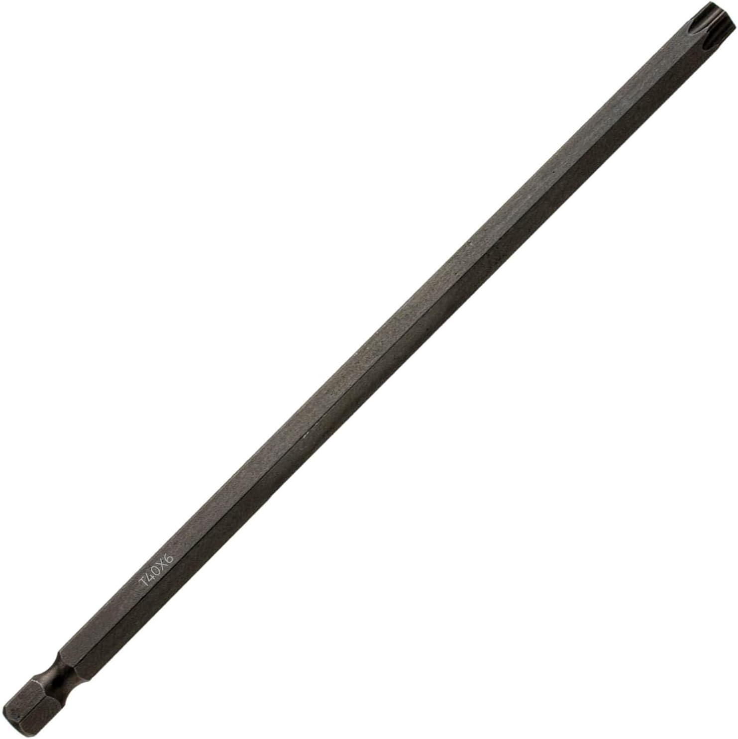 T40 x 6” Torx/Star Driver Bit with Quick-Change Shank - Precision Fit for T-40 Screws and Fasteners, 10-Pack