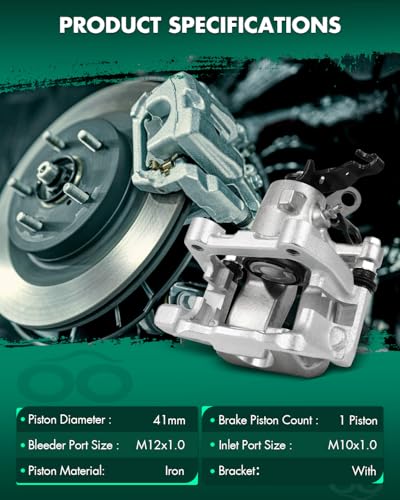Image of SCITOO - Rear Left Driver Disc Brake Caliper For Audi,For Volkswagen | Models - For A3 08,For A3 Quattro 06-07,For Golf 2010,For GTI 06-09,For Jetta 05-10,For Rabbit 06-09 19B2976, Direct-fit