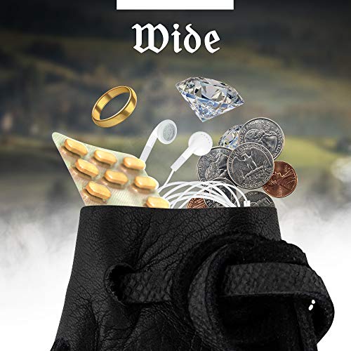 Nabob Leather Leather Drawstring Pouch, Coin Bag, Medicine Tobacco Pouch Medieval Reenactment Made In U.s.a Size 3.75" X 2.75" #TOP2