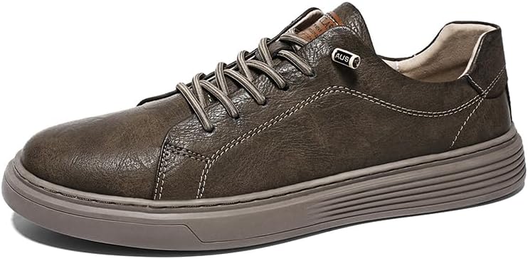 Men's Skateboarding Shoes, Leather, Breathable, Anti-Skid, Spring/Summer/Autumn