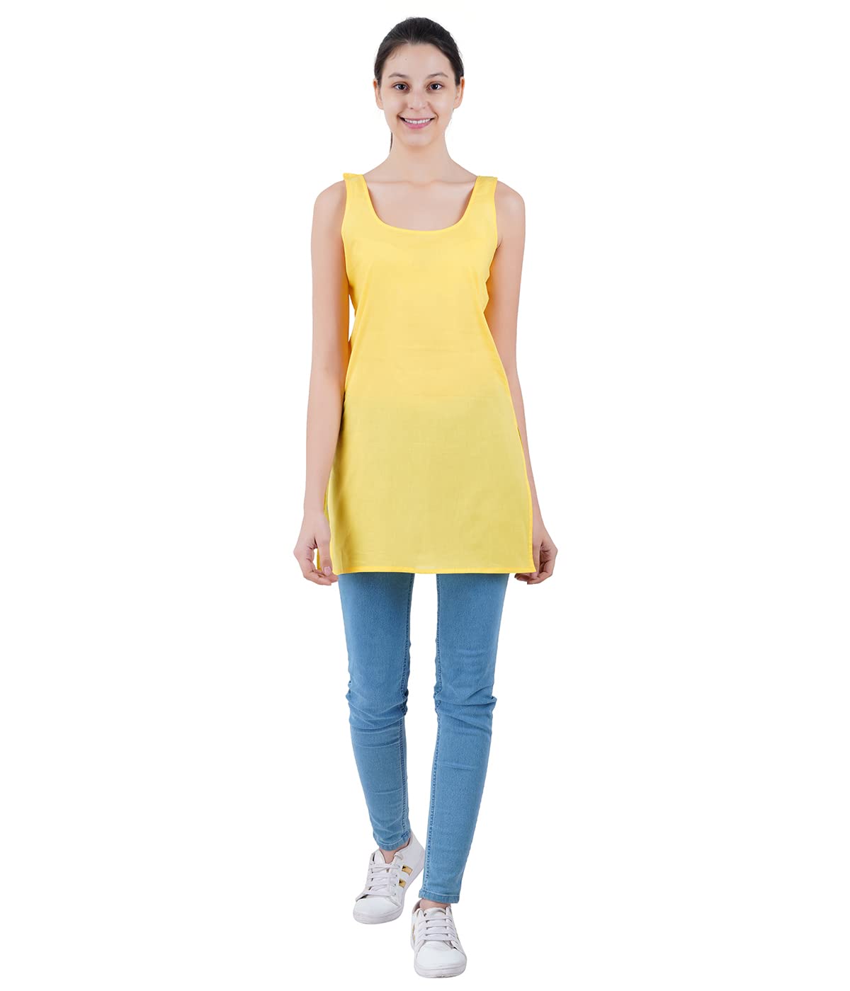 happy bunny Women's Long Slip, 100% Superfine Cotton Fabric, Fresh Guard Treated, Firm Fit, Non-Stretchable Inner Kurti Top Slip, Casual & Ethnic Outfits-picture-21