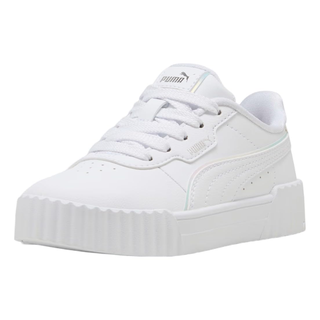 Puma Girls Blanc Trainers Carina 3.0 Holo 2.0 Ps