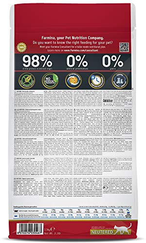 Farmina N&D Prime Adult Pellets Katzenfutter(Trockenfutter, mit hochwertigen Vitaminen und natürliche Antioxidantien, ohne Mais, Zutaten: Hähnchen Granatapfel, Portionsgröße: 1,5 kg)