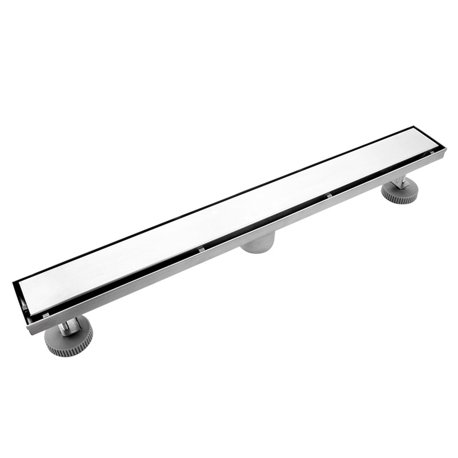 Duschrinne 60cm Unsichtbar mit Gebürsteter Oberfläche - Duschlauf und Duschabfluss als Rostfreie Einfache Entwässerung für Dusche, Kastenförmig