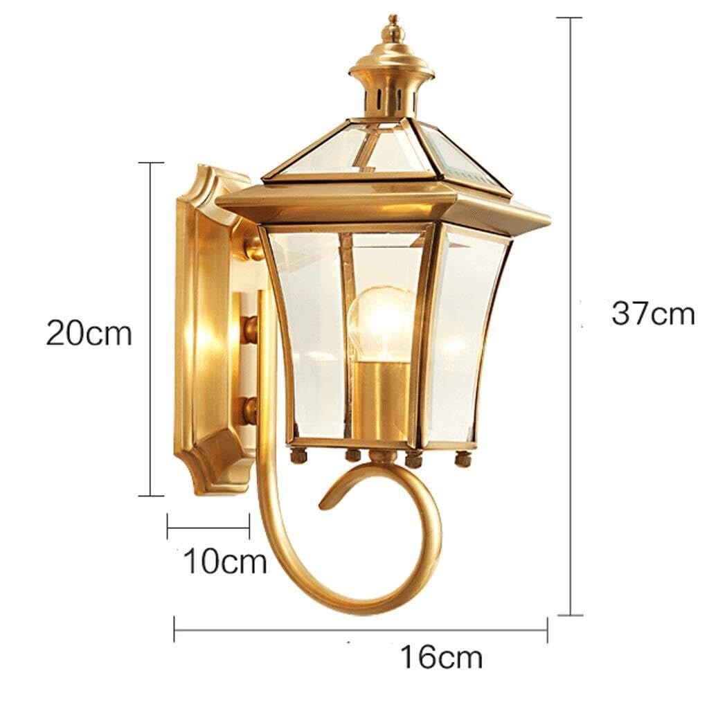 Wejścia Lampa Zewnętrzna Copper Outdoor Wall Light Waterproof Glass Exterior Sconce Garden modern Outside Lamp For Hallway Oświetlenie Ogrodu