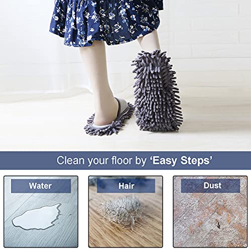 Women's Microfiber Floor Cleaning Mop Slippers with Terry Towel Fabric4