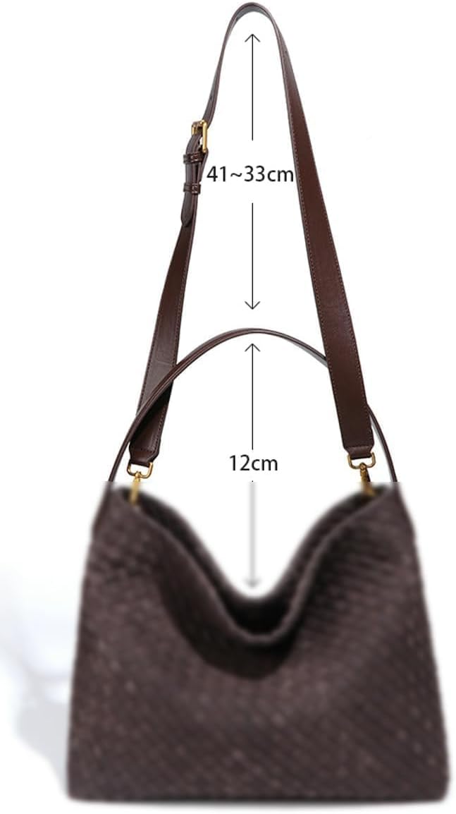 Slouchy Suede Woven Hobo Bags Women Trendy Suede Purse Crossbody Crescent Shoulder Satchel Bag Top Handle Tote Handbag | Slouchy, Woven, Trendy, Suede Purse, Crescent