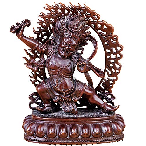 Gott des Reichtums Statue Tibetisch, Hindu Mahakala Beschützer des Dharma Buddhismus Vajrapani Figur Skulptur Messing Ornament, Wohlstand Reichtum Dekoration, A Cover