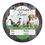 Custom Dog Baby Announcment Sign, Hunting Dog Nursery Decor, 5 inch - 12 inch - 14 inch - 18 inch Hospital Door Hanger - Baby Boy Nursery Decor - USA (Custom Breed)