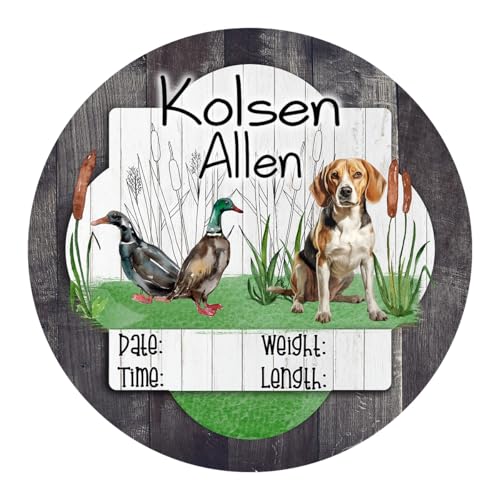 Custom Dog Baby Announcment Sign, Hunting Dog Nursery Decor, 5 inch - 12 inch - 14 inch - 18 inch Hospital Door Hanger - Baby Boy Nursery Decor - USA (Custom Breed)