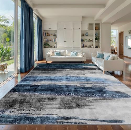Ciicool Modern Abstract Rug for Living Room, 10'x14' Machine Washable