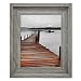 EosGlac Rustic 8x10 Picture Frame, Mat for Pictures 5x7 included, Solid Wood with Glass Front, Wall Mounting or Tabletop, 100% Premium Handmade, Weathered Grey