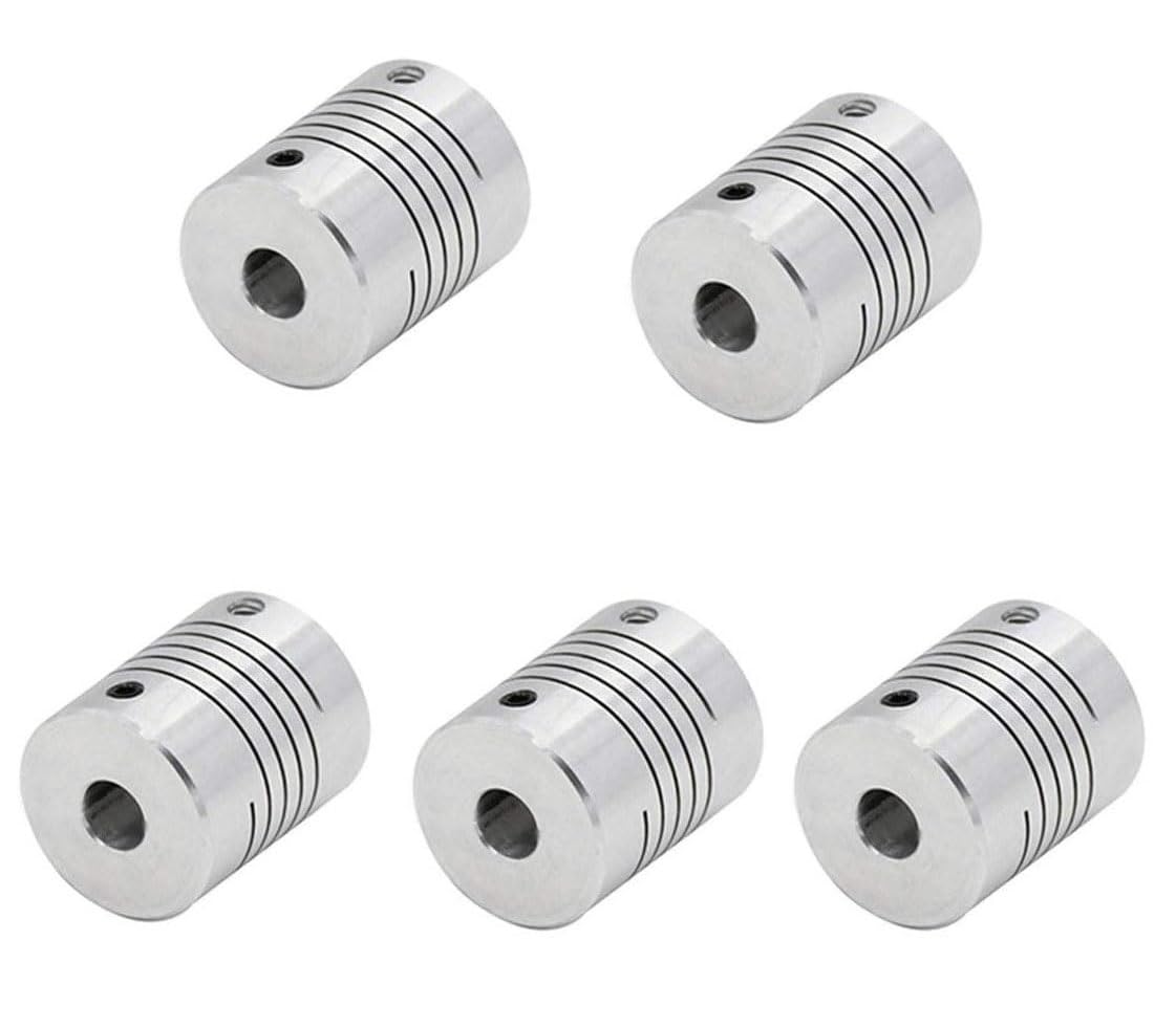 Wellenkupplung Achskupplungsverbinder 5 D15mm L20mm 4mm bis 6mm Flexible Wellenkupplung aus Aluminiumlegierung Flexible Kupplung für 3D-Drucker und CNC-Maschine(D15L20 4 * 6)