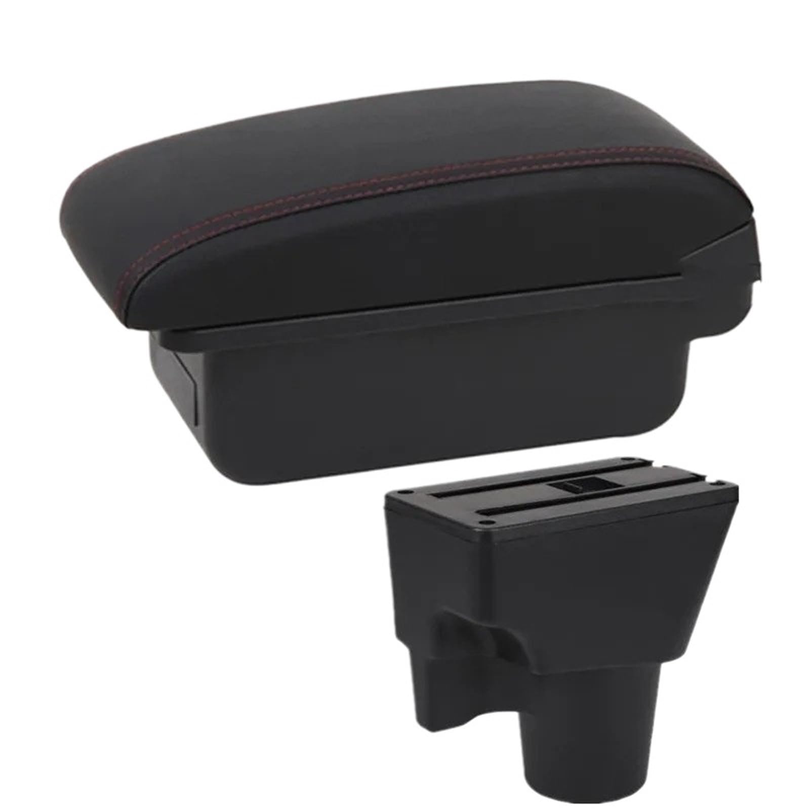 NOKRGQW Car Armrest Box For Kia For Picanto 3X-Line Car Armrest Storage Box Interior Dedicated Retrofit Parts Accessories(A1 red line No USB)